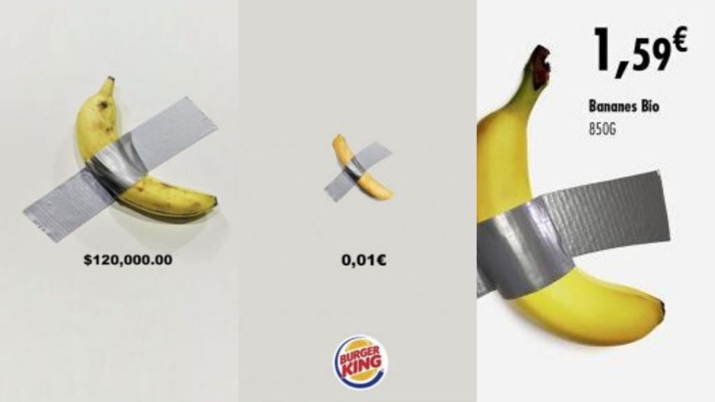 banana cattelan pubblicità