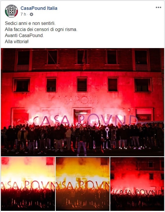 casapound scritta roma