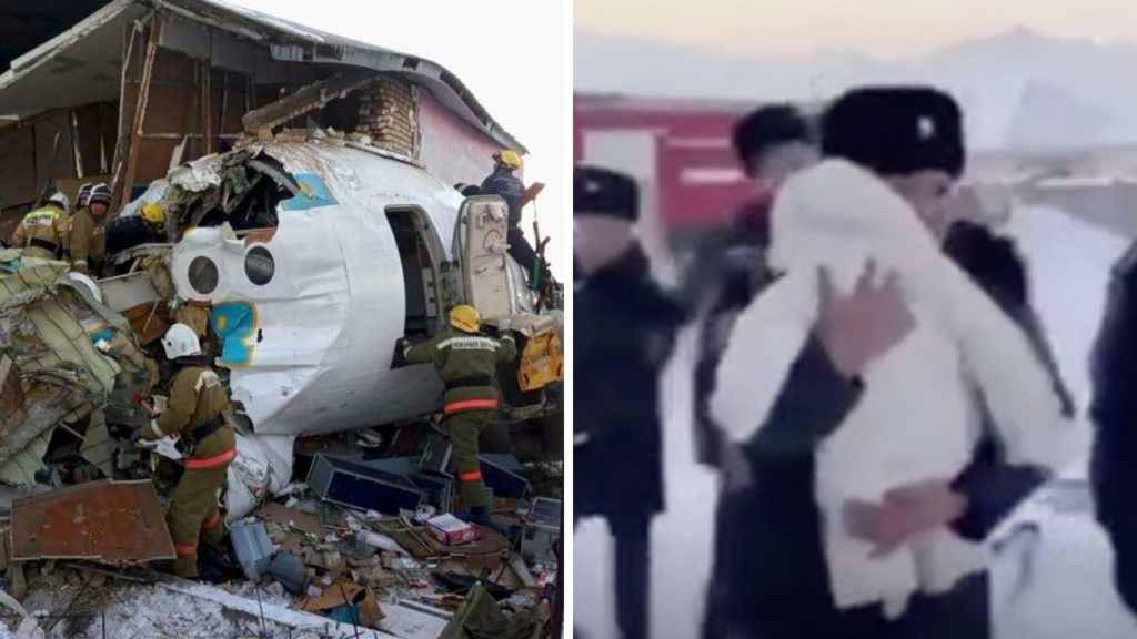 incidente aereo kazakistan video neonato