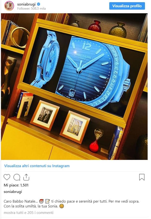 sonia bruganelli orologio