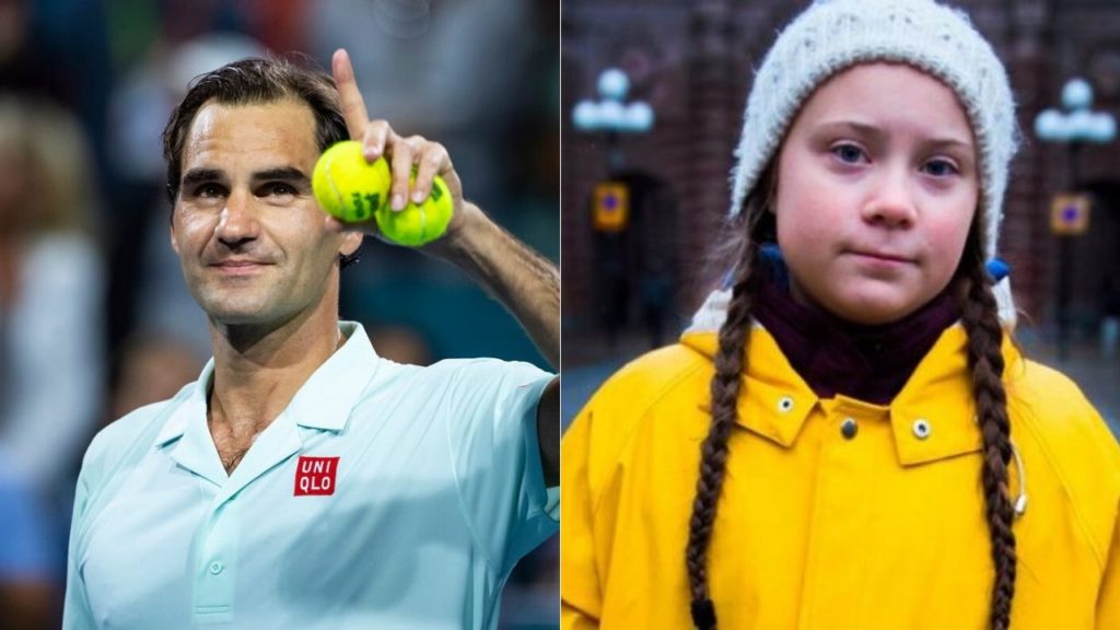 greta thunberg roger federer