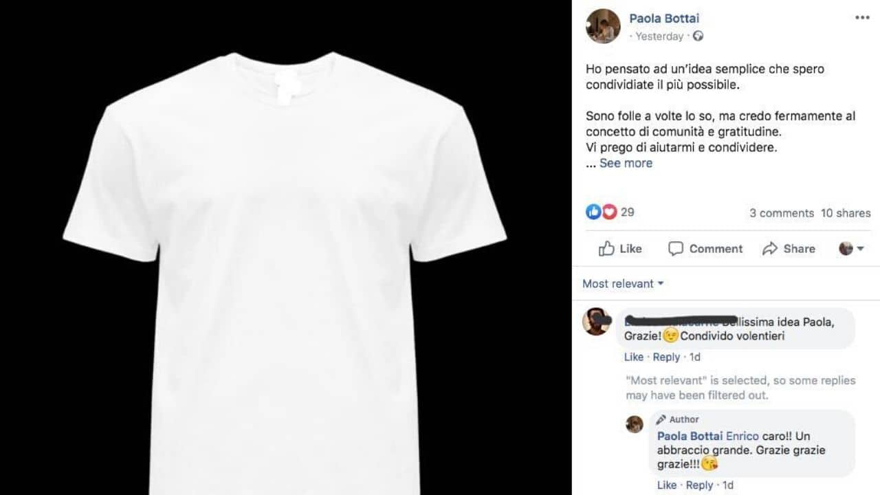 maglia bianca semplice