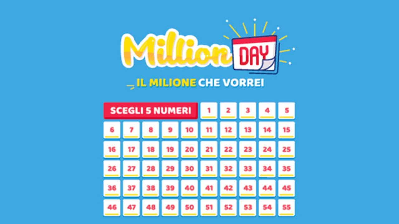 estrazione million day oggi