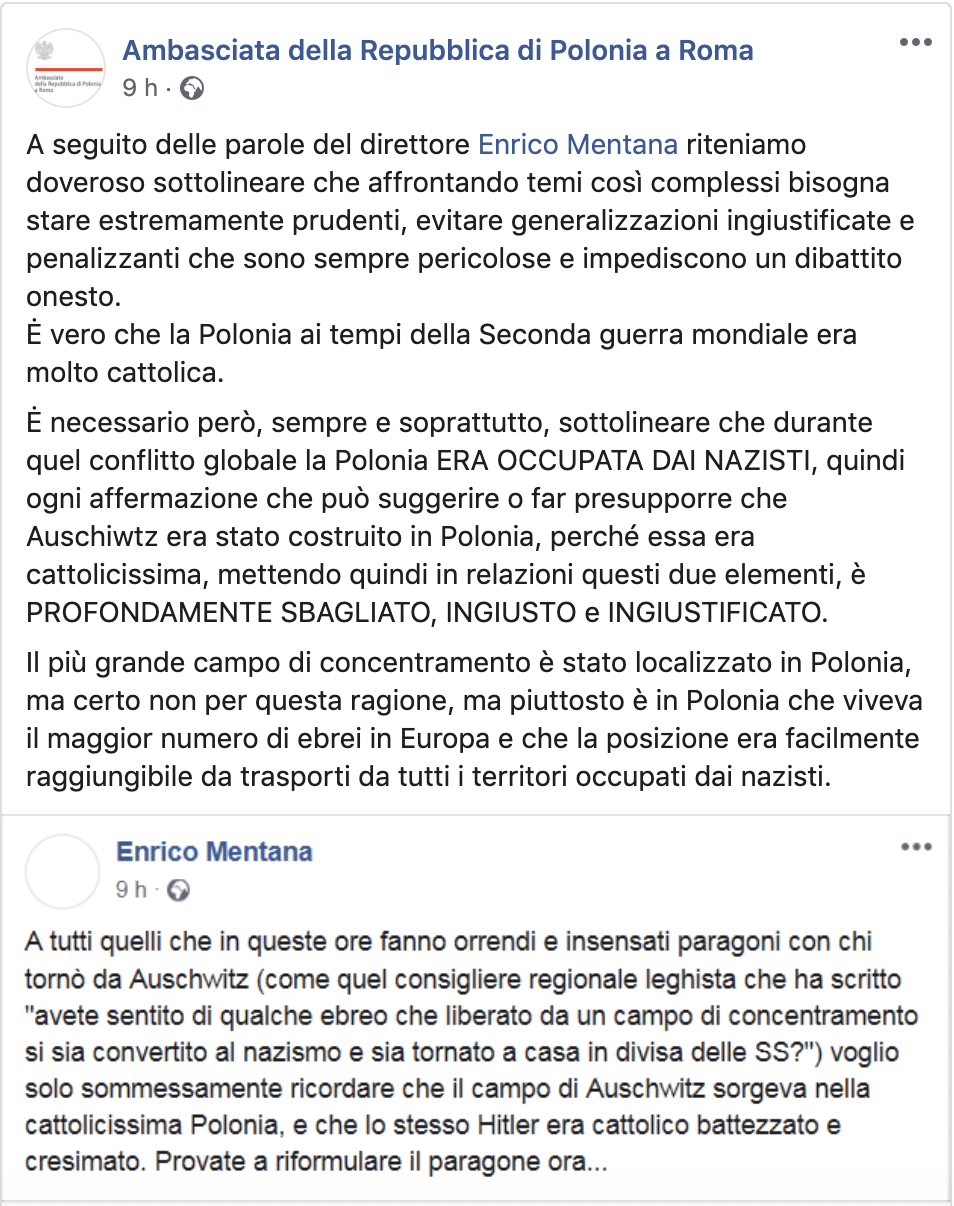 polonia enrico mentana