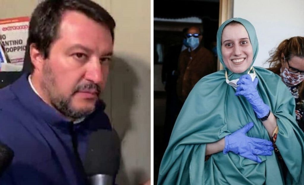 Matteo Salvini e Silvia Romano