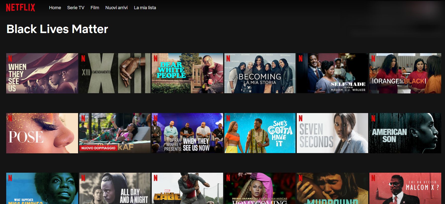 Black Lives Matter netflix