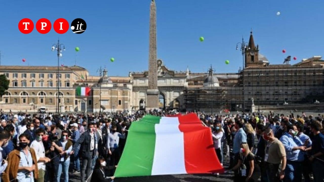 Manifestazione Del Centrodestra Per Il 2 Giugno Lega Fdi E FI A Roma