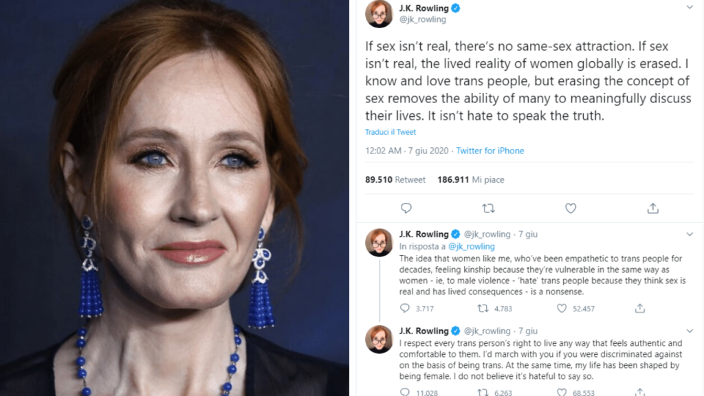jk rowling tweet trans