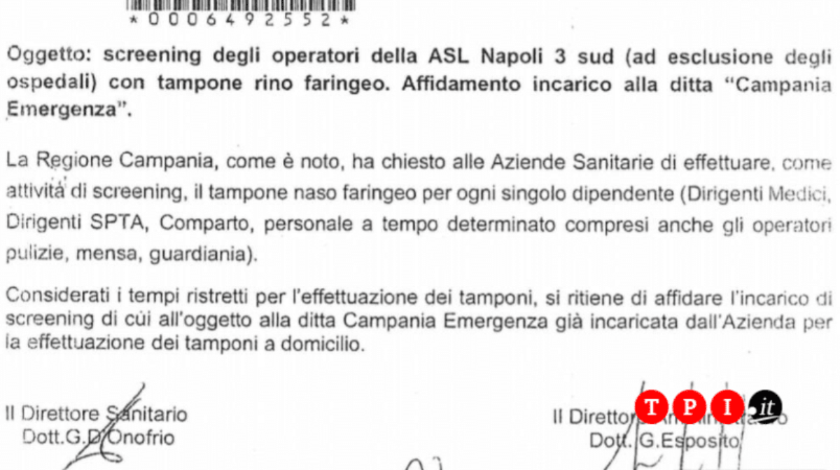 tamponi asl napoli 3