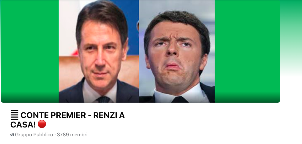 Gruppo Fb conte renzi