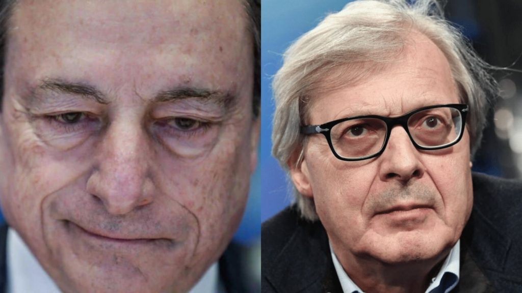 draghi sgarbi video telefonino