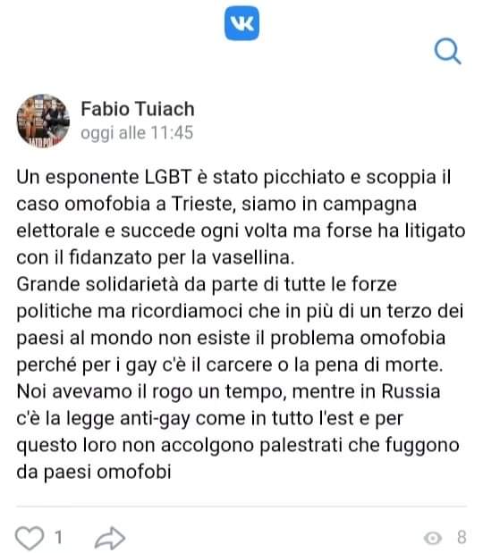 aggressione omofoba commento consigliere comunale