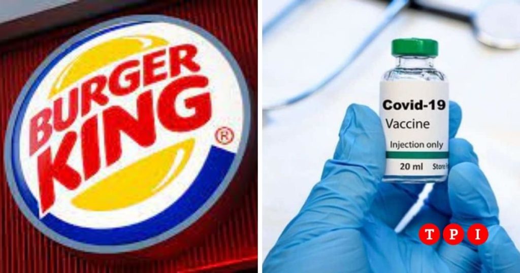 burger king vaccino