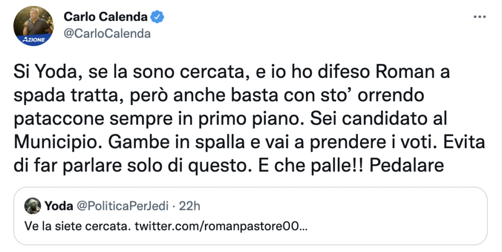 calenda candidato rolex