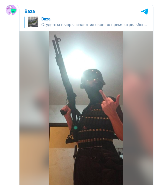 Sparatoria Russia università foto e video