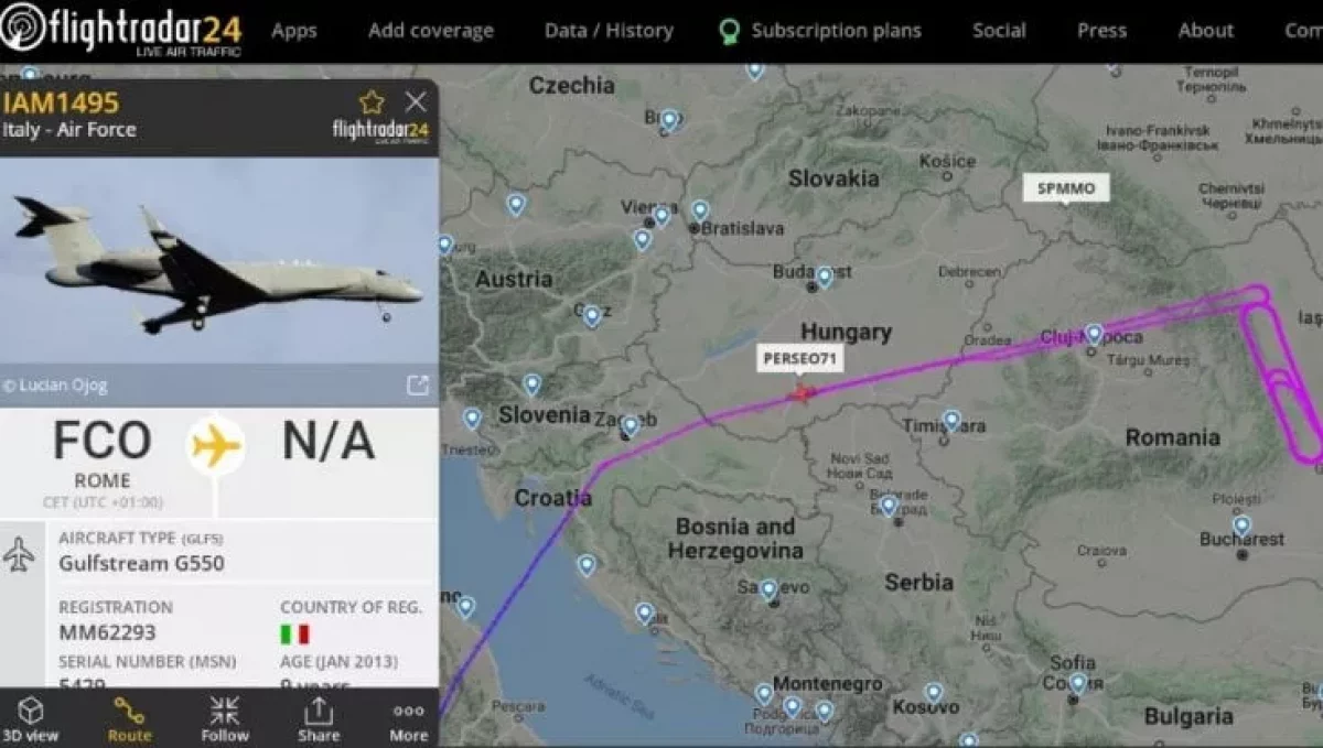 aereo spia italiano guerra ucraina volo
