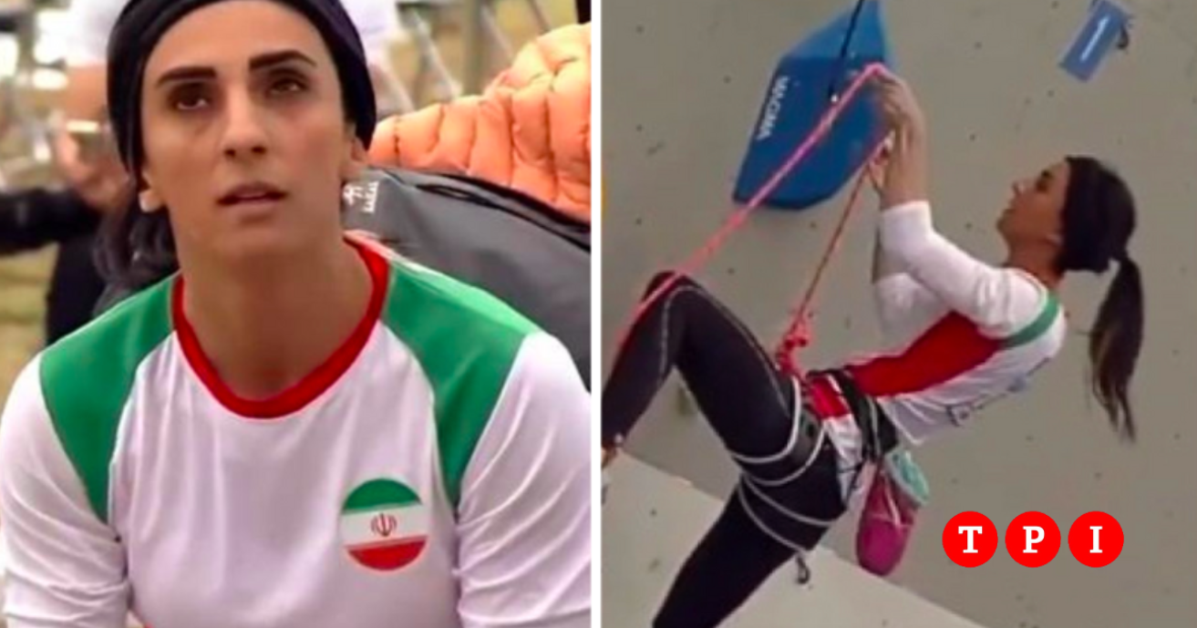 Elnaz Rekabi acclamata dalla folla a Teheran: ha gareggiato senza velo