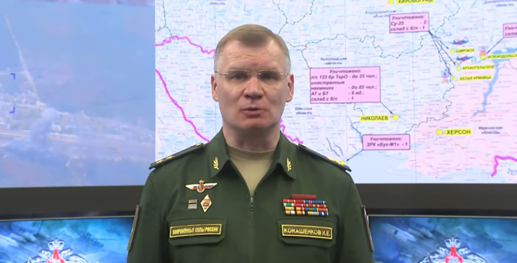 generale russo Igor Konashenkov controffensiva ucraina