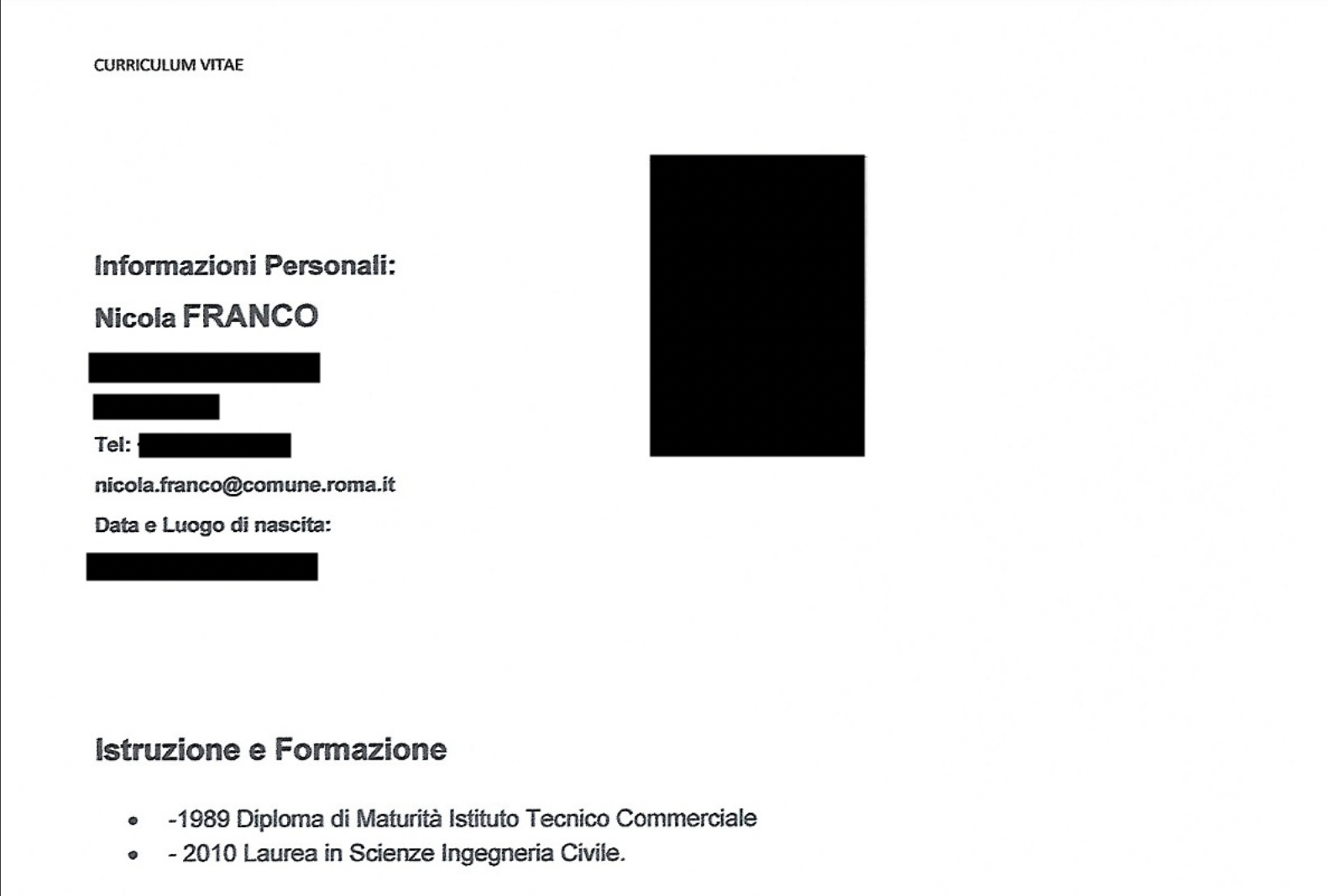 nicola franco laurea