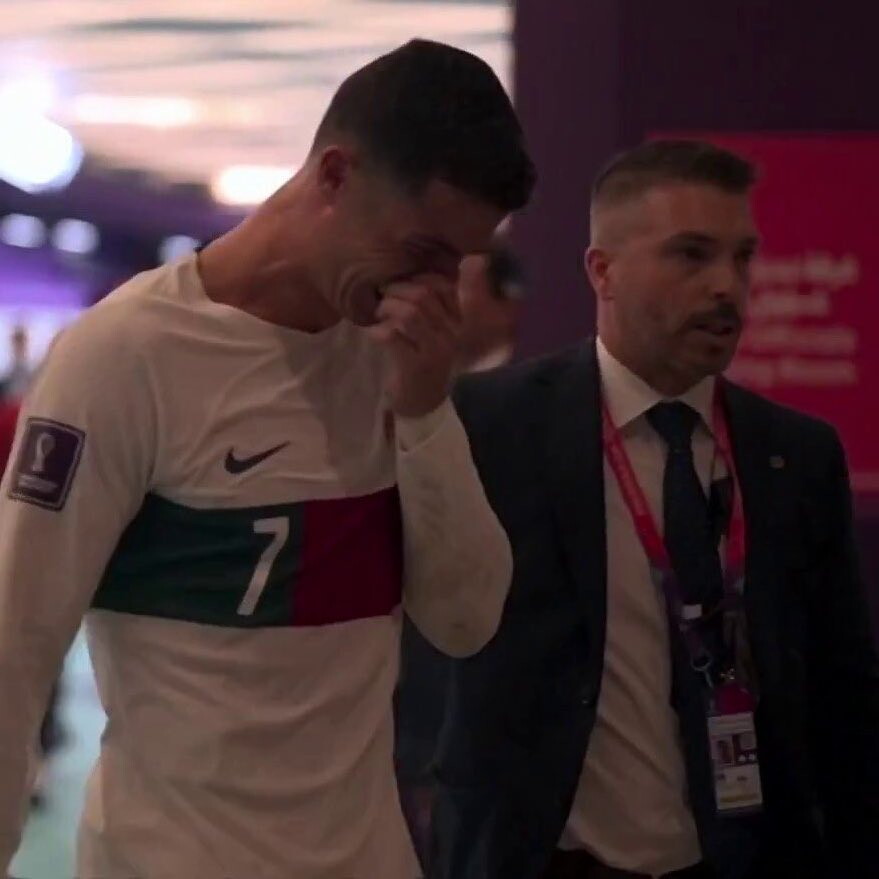 cristiano ronaldo portogallo marocco lacrime