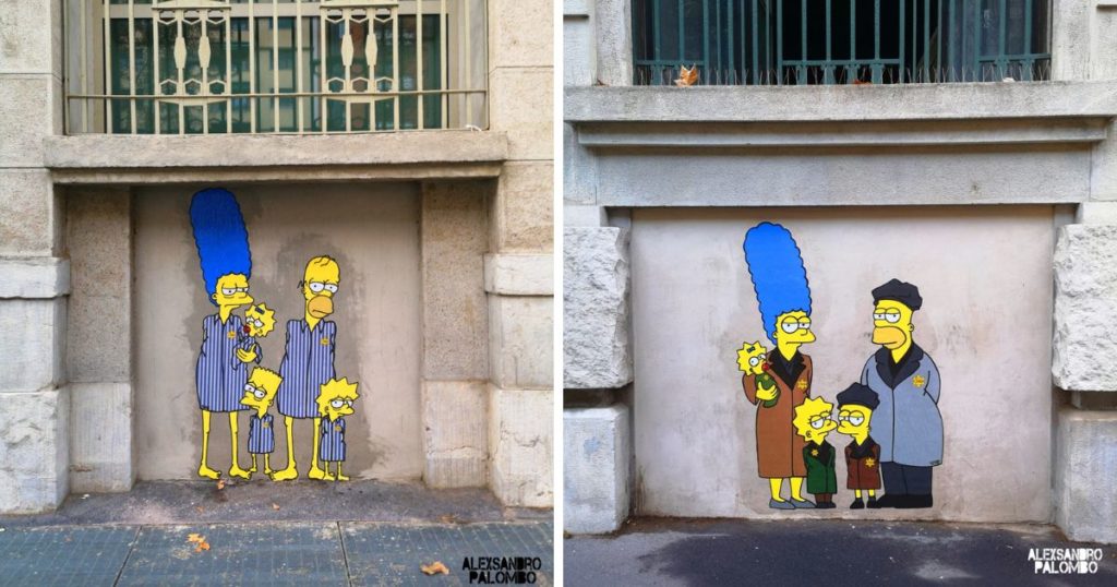 simpson deportati murales