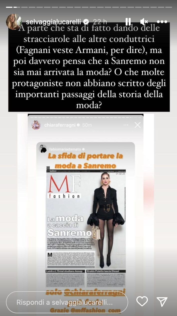 chiara ferragni moda sanremo