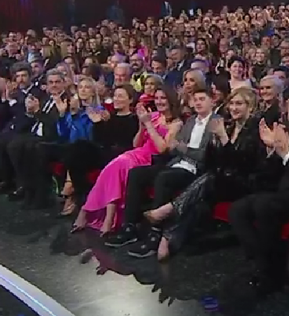 moglie amadeus abito prima serata festival sanremo 2023