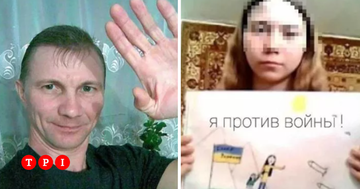 Russia, condannato il padre della ragazzina che aveva fatto un disegno a scuola contro la guerra in Ucraina