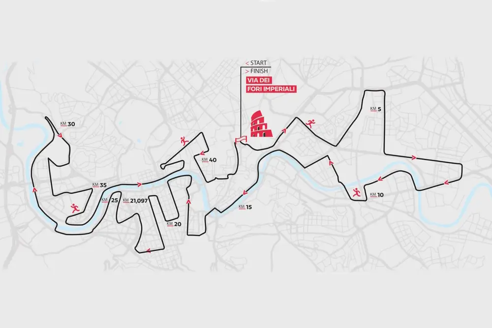 maratona di roma 2023 percorso strade