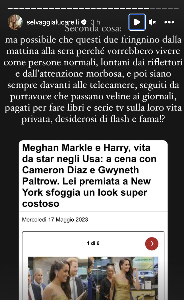 selvaggia lucarelli Harry e Meghan