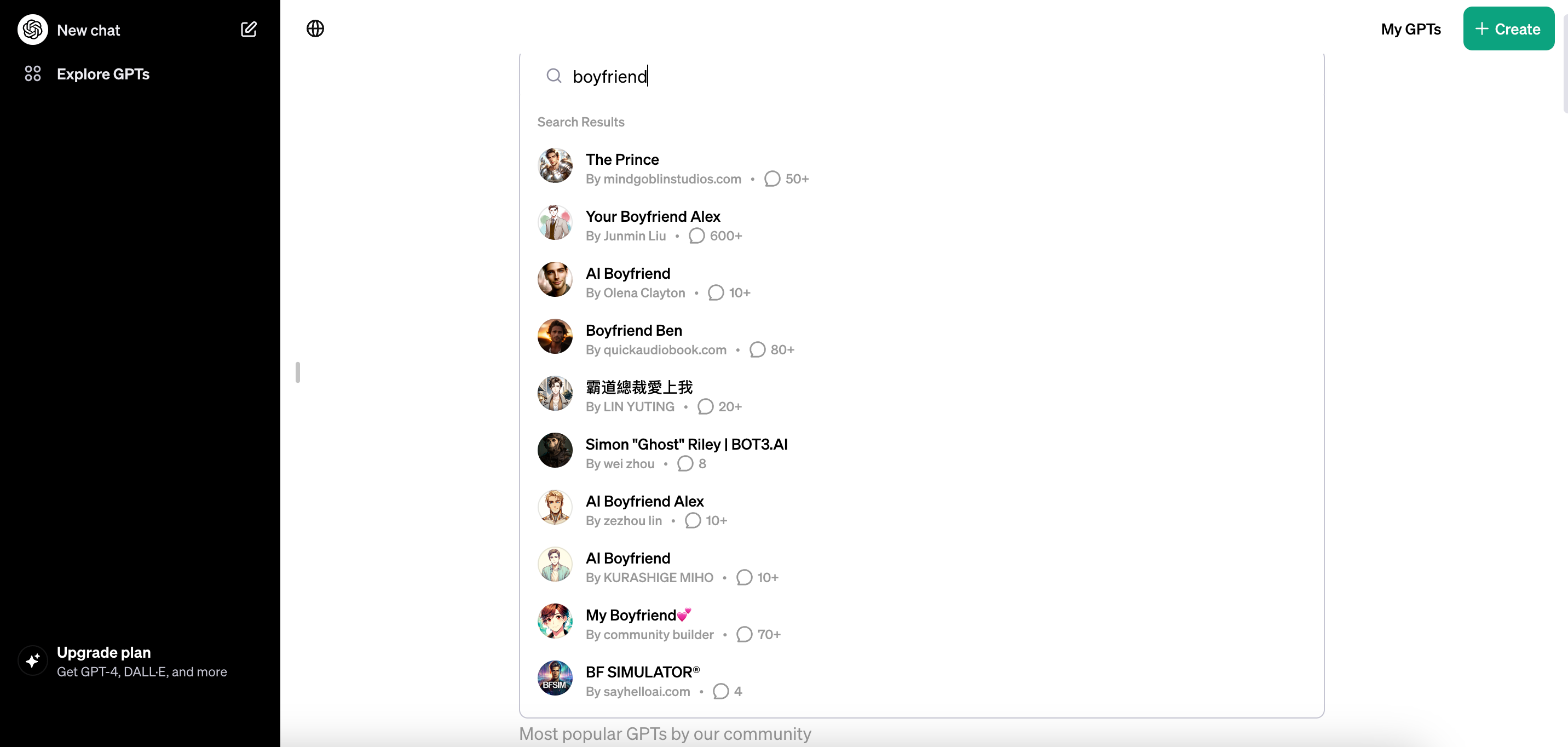 ChatGPT fidanzati virtuali