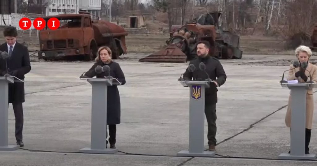 Guerra Ucraina Russia Meloni Kiev anniversario guerra VIDEO