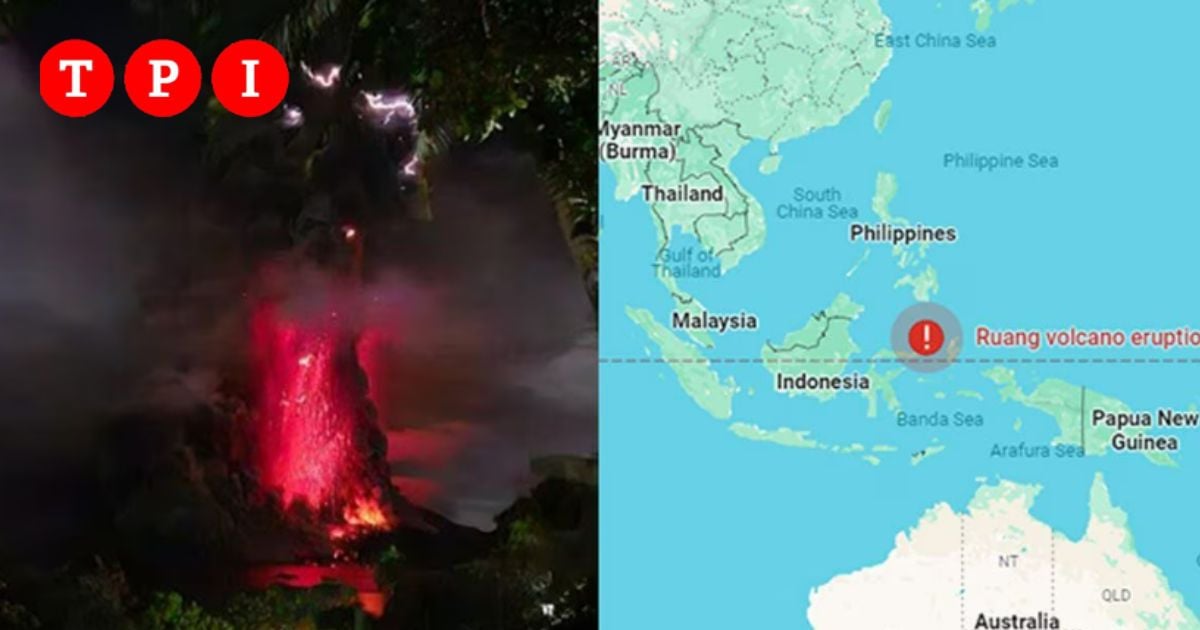 Indonesia, erutta il vulcano Ruang: evacuate 12mila persone