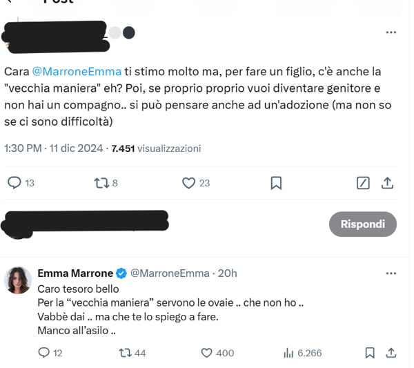 emma marrone figlio