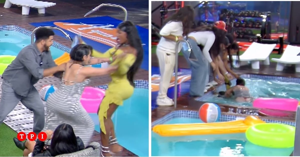 follia a un reality colombiano concorrente tenta di annegare compagna in piscina video