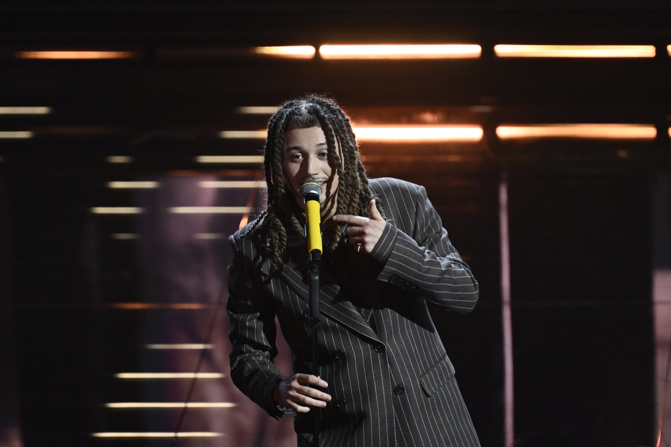 Sayf durante la prima serata del Festival di Sanremo 2026
