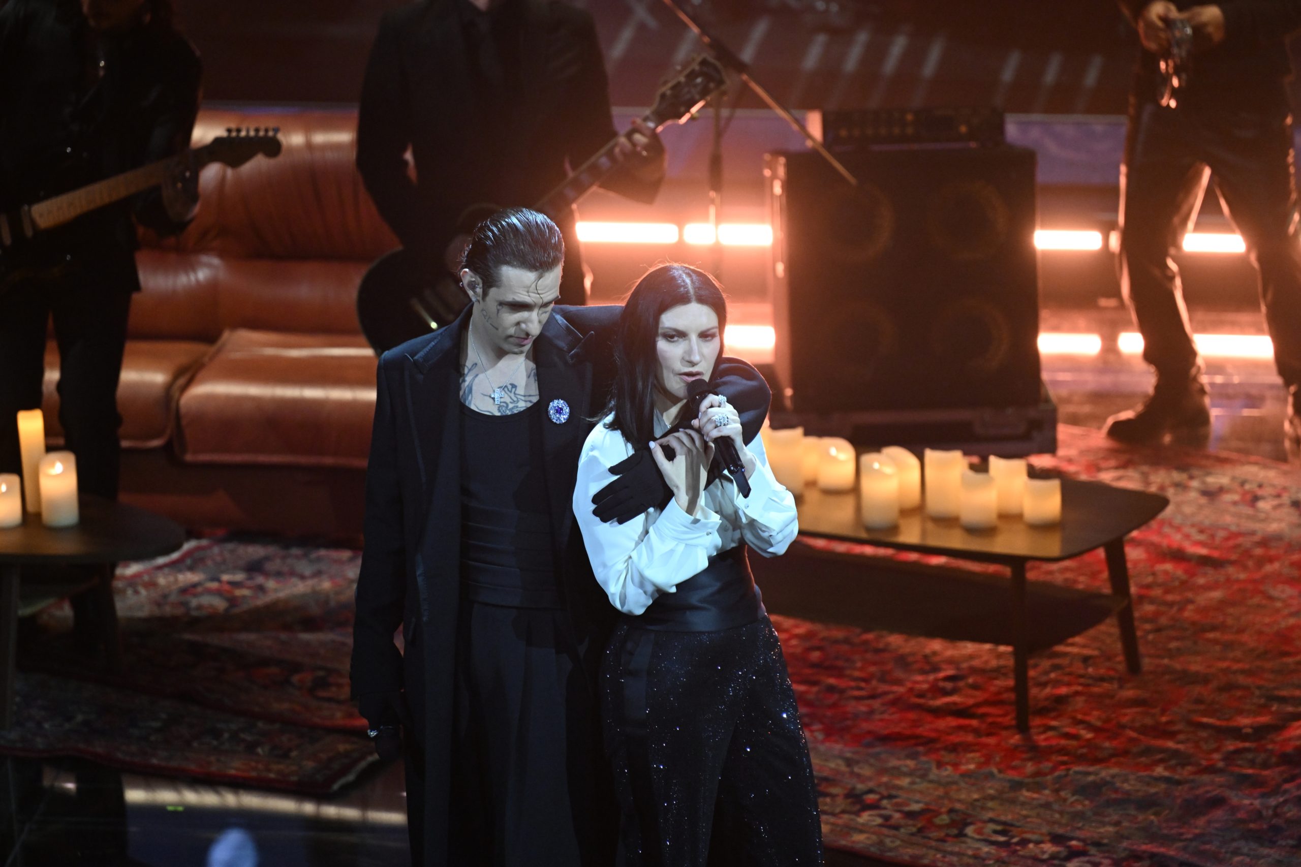 Laura Pausini e Achille Lauro (Credit: AGF)