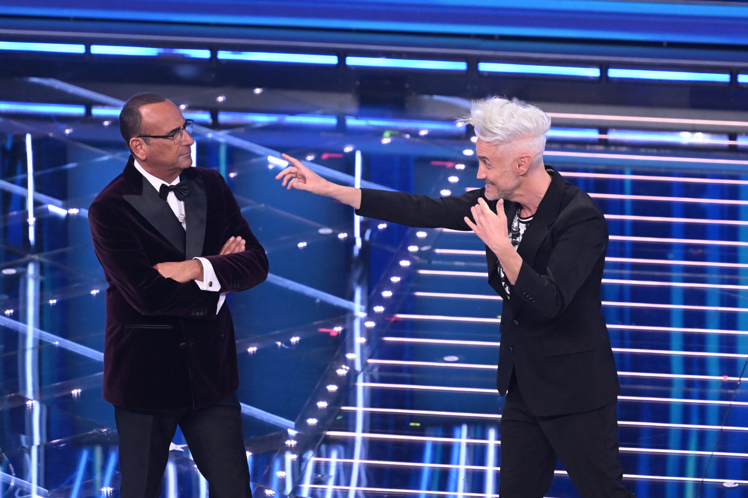 Carlo Conti con Vincenzo Schettini