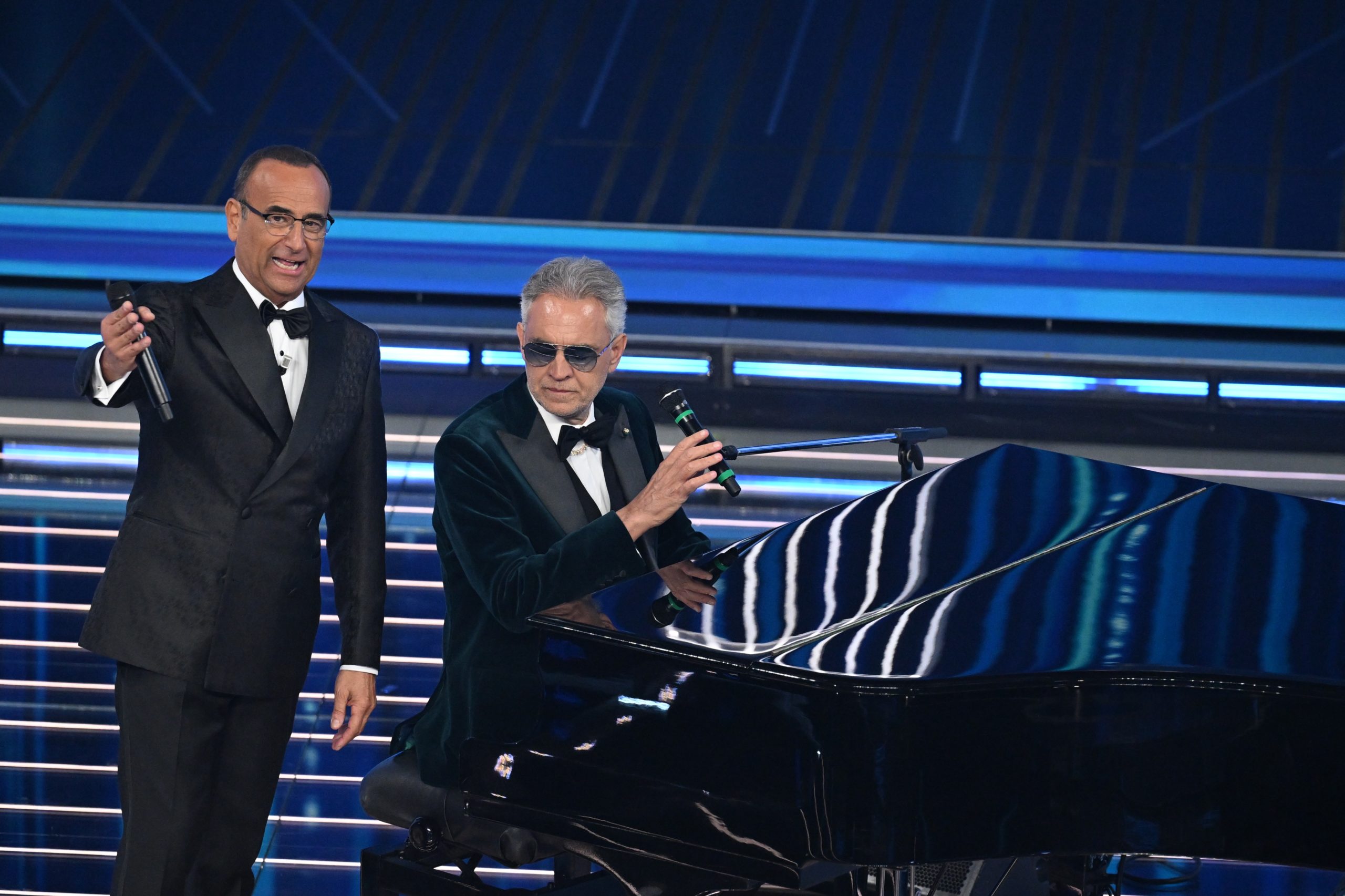 Carlo Conti e Andrea Bocelli
