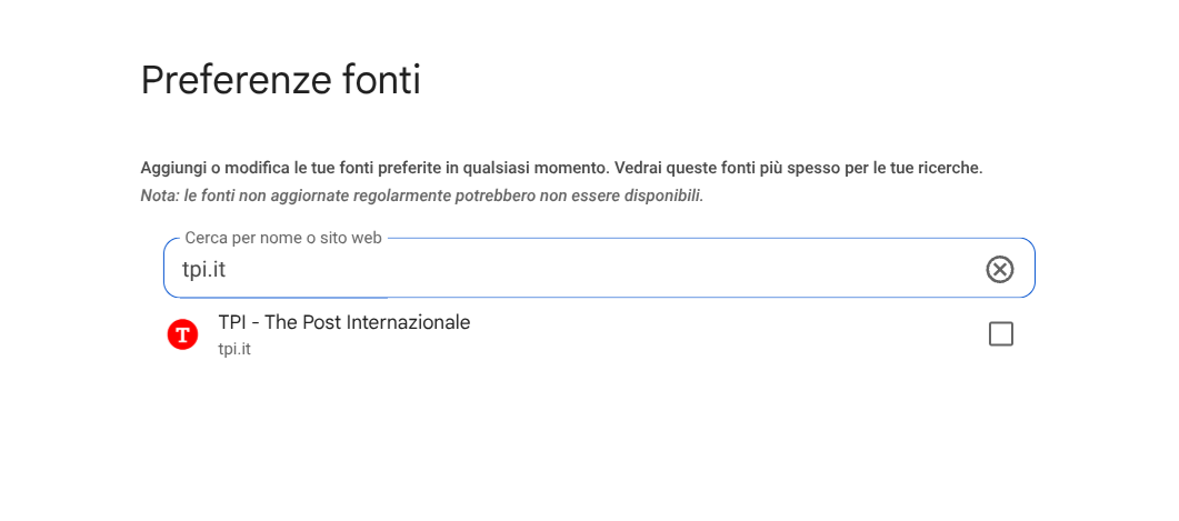 Google, ecco la funzione "Fonti Preferite": come scegliere TPI