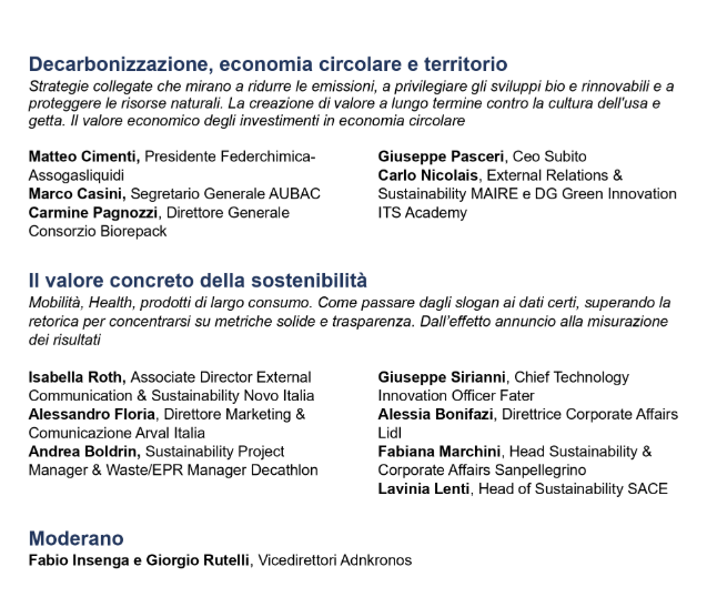 Adnkronos presenta “Sostenibilità, le nuove parole chiave”